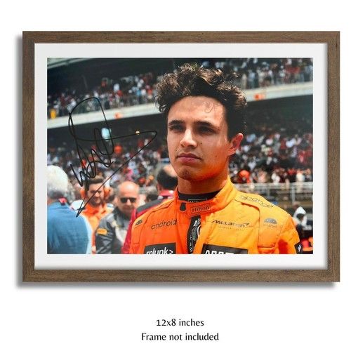 Lando Norris Hand Signed F1 McLaren Head Shot A4 Photo - PSA Approved Card & COA