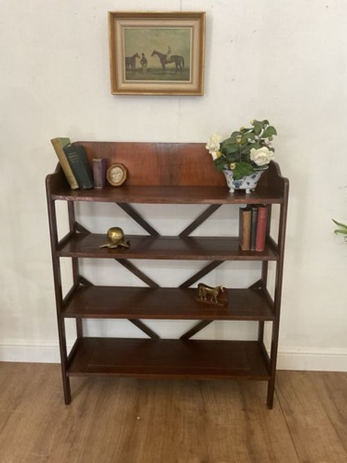 Antique Edwardian Arts And Crafts Style  Bookcase Display Shelves Whatnot