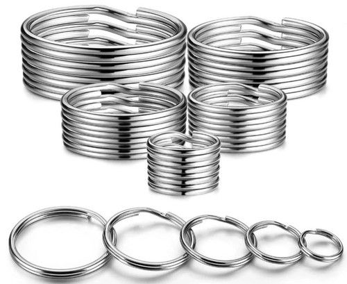 10000 Small - Large  Silver Metal Split Rings Keyring Jump Hoop Loop Keys Ring