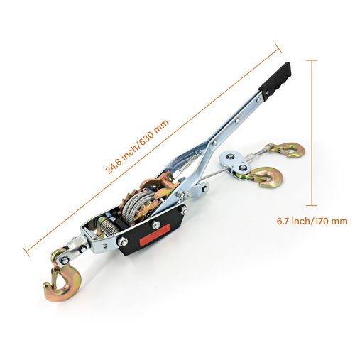 Power Puller Come Along Hand Winch 4 Ton 8818lb Heavy Duty Pull Hoist 3 Hooks UK — image 3