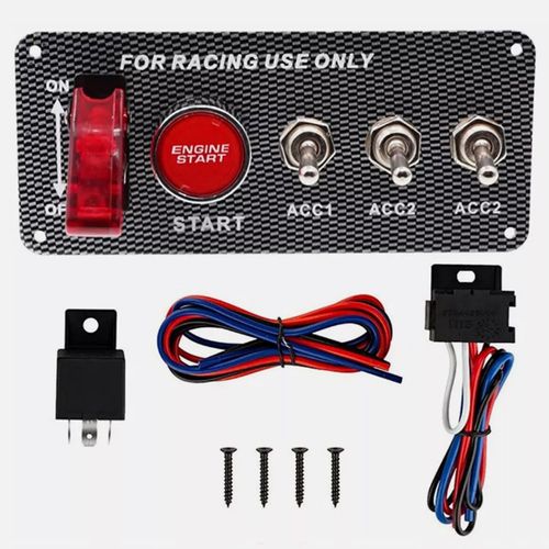 Racing Car Ignition Switch Panel LED Toggle Engine Start Push Button Starter 12V — image 9