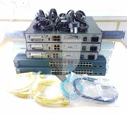 CISCO CCNA CCNP LAB STARTER KIT 1841 ROUTER 3560 SWITCH WIC CARDS DTE DCE CABLES