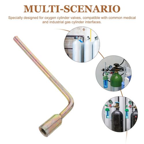 Gold Steel Oxygen Cylinder Valve Wrench Durable Tool for Home and Workshop Use — image 3