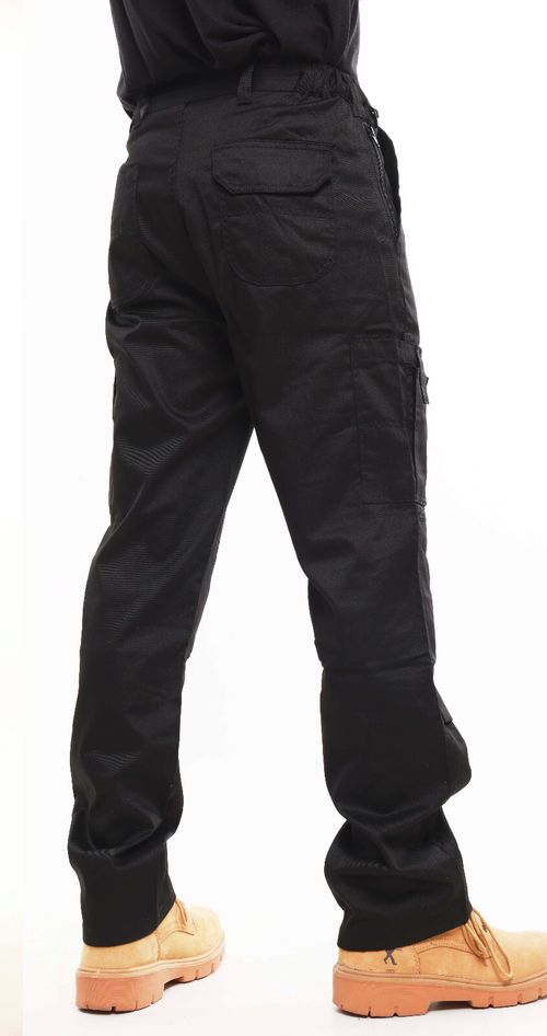 Mens Cargo Combat Work Trousers with Knee Pad Pockets by BKS - BLACK or NAVY — image 2