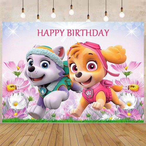 Dogs Print Backdrop Kids Birthday Party Photo Background Photography Backdrop UK