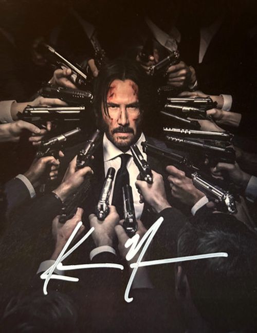 KEANU REEVES Signed [JOHN WICK] 8x10" Authentic Original Autograph w/COA