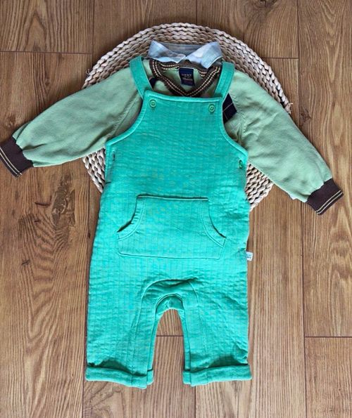 NEXT and TU Unisex Baby 6-9M cute outfit Dungarees Jumper Bodysuit — image 1