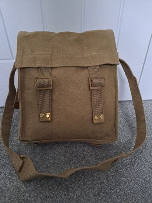 Haversack Shoulder Satchel Messenger webbing Bag British Army 1937 pattern Style