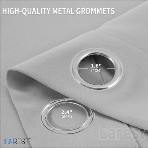 2PCS Blackout Curtains Eyelet Ring Top Pair Thick Thermal Ready Made + Tie Backs — image 11
