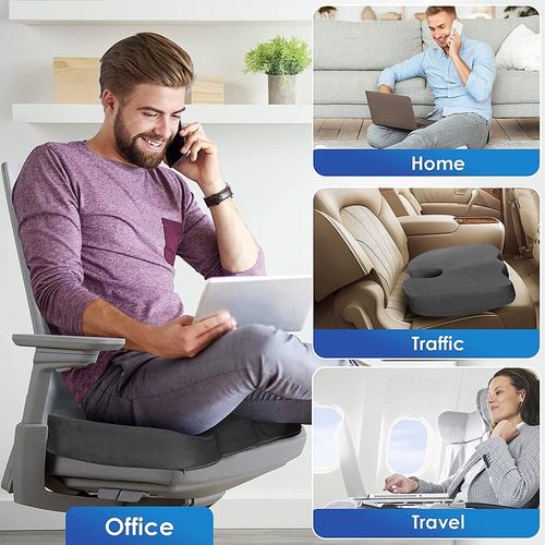 Cushion Seat Pillow Orthopaedic Coccyx Back Pain Relief Memory Foam Office Chair — image 7