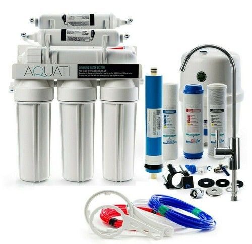 AQUATI 6 STAGE REVERSE OSMOSIS UNDER SINK MINERAL DRINKING WATER FILTER SYSTEM