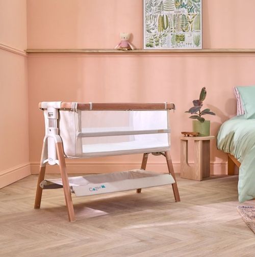 Tutti Bambini CoZee XL Bedside Crib & Cot - Scandinavian Walnut/Ecru RRP £350