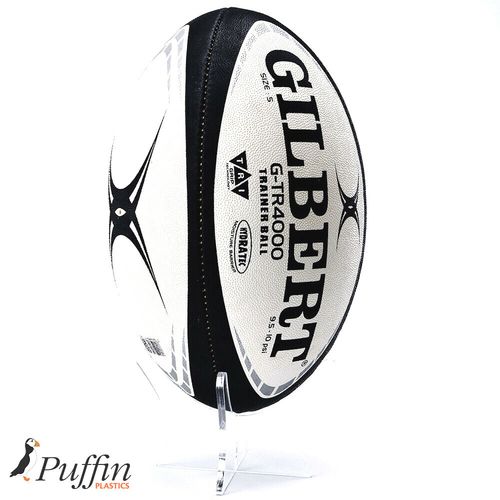 Perspex Rugby Ball Display Plinth - CLEAR - PERSPEX — image 2