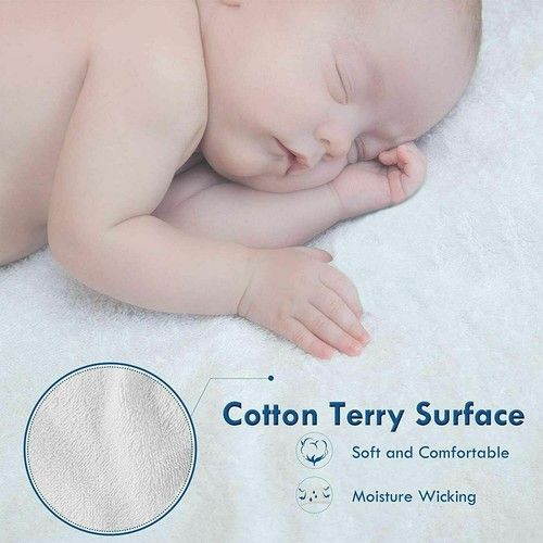 Waterproof Terry Travel Cot Mattress Protector Baby Toddler Bed Cover 140x70cm
