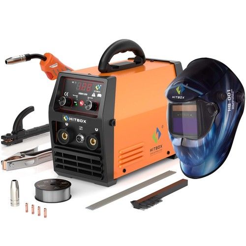 3 IN 1 MIG WELDER INVERTER 200A DC MMA GASLESS TIG ARC MIG WELDING MACHINE 230V