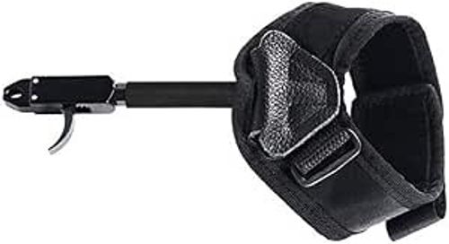 Archery Wrist Release Aid Adjustable Trigger Strap Black Compact Design