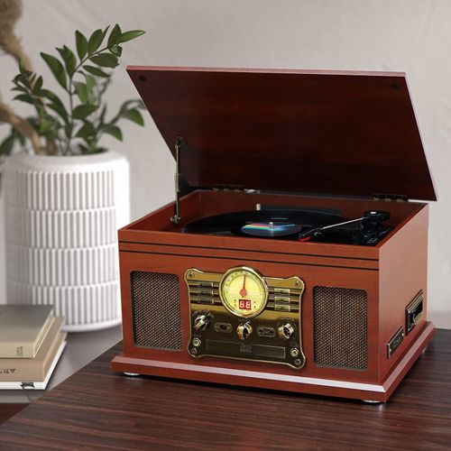 10-in-1 Bluetooth Record Player Multifunctional 3-Speed Turntable Vinyl Record — image 4