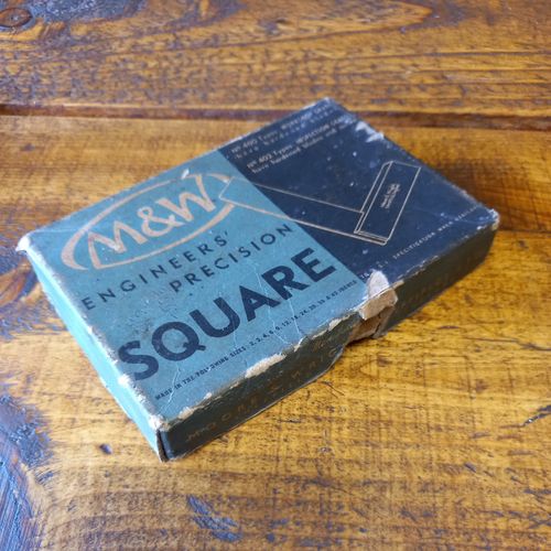Boxed vintage Precision Moore & Wright 4" inspection engineers square .. — image 7