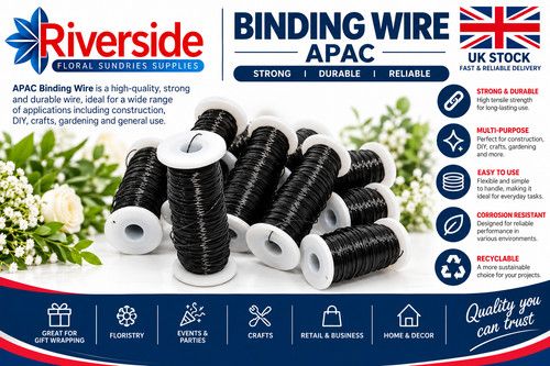 Binding Reel 1 x 45m Roll Mossing Wire Florists Wreath 24 Gauge 0.56mm*