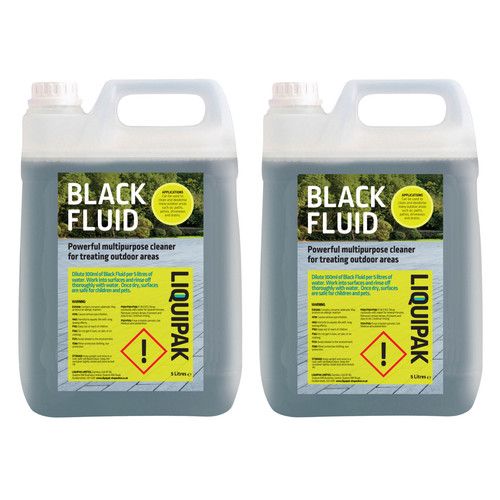 Liquipak Black Fluid - Driveway, Patio & Drain Cleaner Outdoor Cleaner 10L