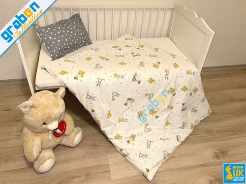 100% COTTON BEDDING SET FOR Cot, Travel Bed, Duvet Cover&Pillowcase 90cm x 120cm — image 15