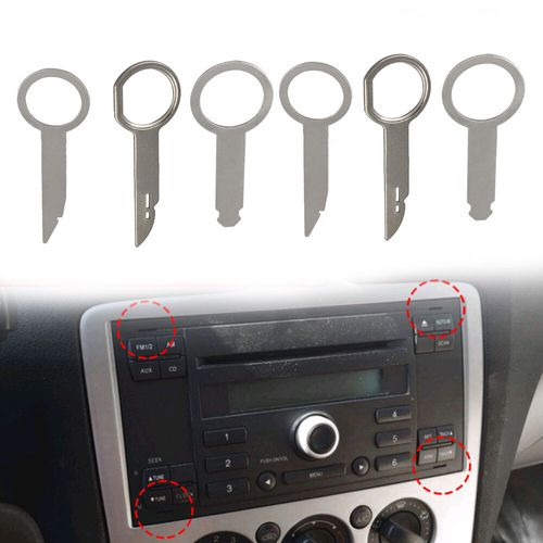 6pc Car Radio Removal Key Pins Tool Stereo Head Unit Repair Disassembly Tool — image 8