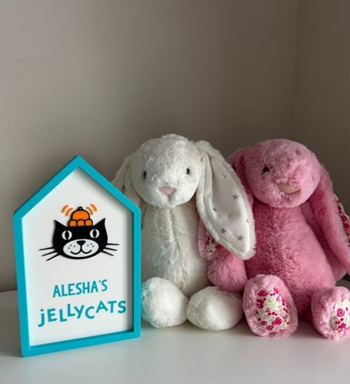 Custom Jellycat MEDIUM Display Sign | Personalised 3D Printed Name Tag