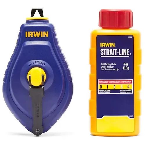 Irwin Strait-Line 100ft Chalk Reel With Red Chalk — image 1