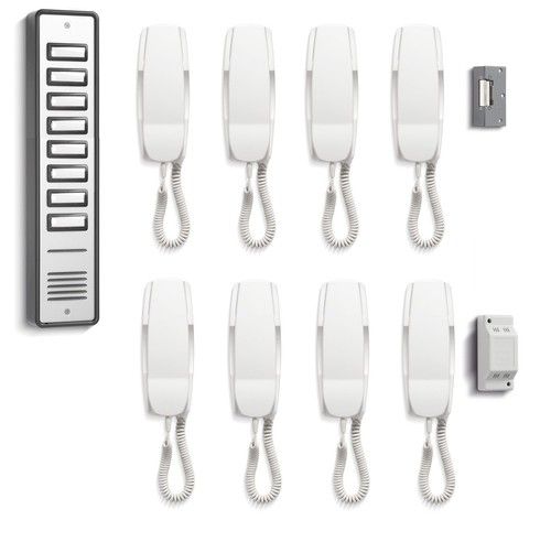 Bell 901-910 Audio Door Phone Intercom W/ Electric Lock Kit 1-10 Way / Station