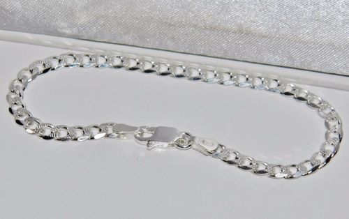 925 Sterling Silver 6 inch Curb Bracelet - Babies / Childs Solid Silver — image 3