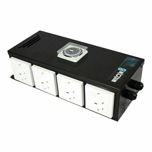 Timer Box Grow Light Electric Plug Socket Contactor Relay Splitter Hydroponics