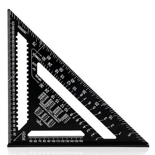 30CM 12" ROOFING SPEED SQUARE ALUMINIUM RAFTER ANGLE MEASURE TRIANGLE GUIDE TOOL