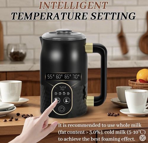 Electric Milk Frother 4 In 1 Milk Steamer With Temperature Control Hot Chocolate — image 2