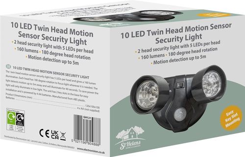Battery LED PIR Motion Sensor Security Wall Light Outdoor Garden Adjustable — image 9