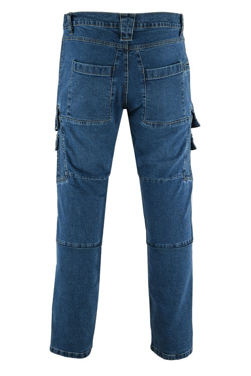 MS9 Men's Cargo Denim Work Jeans Knee Pad Pockets  Workwear Pants Trousers — image 4