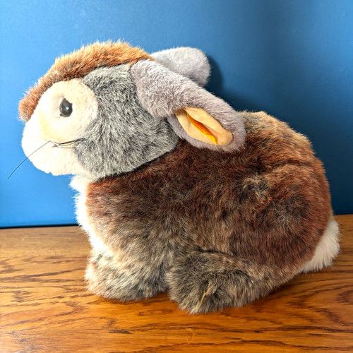 Steiff Knopf im Ohr Rabbit Plush Soft Toy Grey & Brown Small 15-35cm
