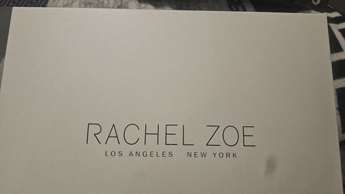 Rachel Zoe 2pc Women's Grey Knit Hat & Scarf Set Floral Beaded One Size — image 5