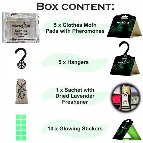 MothOut Pheromone Clothes Moth Traps, Carpet Moth Traps, Moth Monitoring Traps