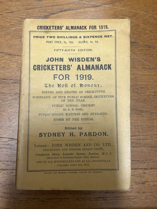 Original Wisden Cricketer's Almanack 1919-1945 Softback (Individual Years)