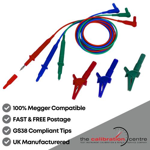 3 WIRE UNFUSED TEST LEAD SET - COMPATIBLE WITH ALL MEGGER MULTIFUNCTION TESTERS