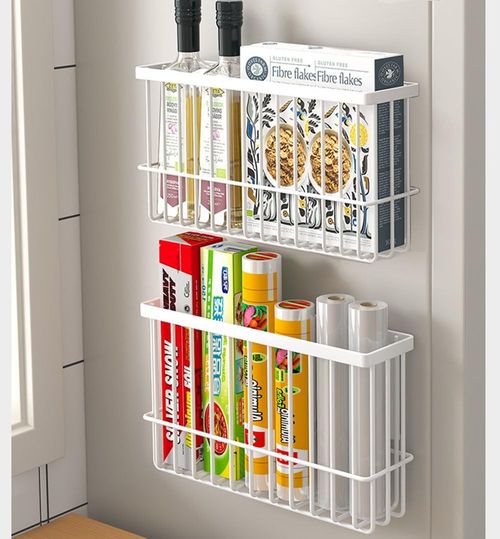 2 Pieces Kitchen Cabinet Door Storage Box, Self-Adhesive Storage Box, Wall — image 1