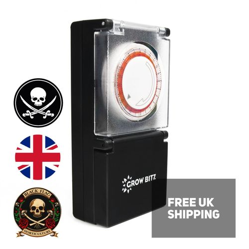 Grow Bitz HEAVY DUTY TIMER Plug in 24 Hour Time Switch Hydroponics UK Plug — image 1