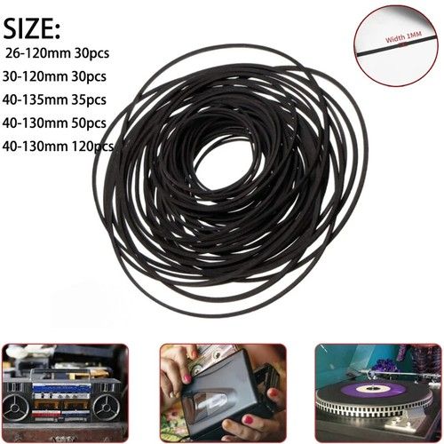 30-120mm Mix Cassette Tape Universal Machine Belts Assorted square Rubber Belt