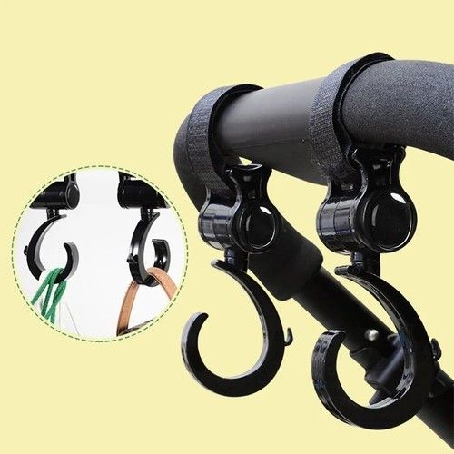 2PCS Pram Hooks Baby Stroller Hooks Pushchair Shopping Bag Holder Universal Clip
