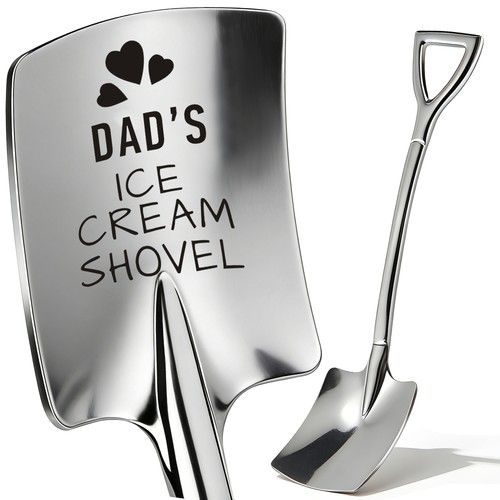 Personalised Engraved Ice Cream Shovel Custom Any Name Gift for Dad Mum Grandpa