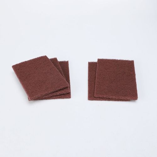 10pcs Scouring Pad Non-Scratch Scouring Sponge 6"x4" Scrub Pads Brown — image 3