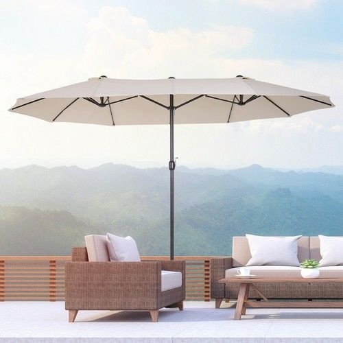 4.6M Garden Parasol Double-Sided Sun Umbrella Shelter for Outdoor Patio Market