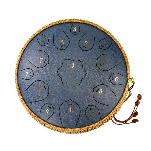 Steel Tongue Drum 15 Notes 13 Inch F-Key Panda Balmy Drum Percussion Instrument