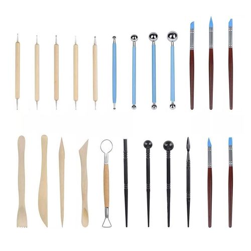 24 PCS Clay Sculpting Tools Kit - Art Pottery Polymer Ceramic Modeling Carving — image 9