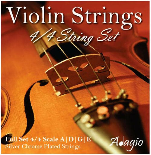 Violin Strings Set by ADAGIO PRO -  4/4 3/4 2/4 Ideal Replacement Pack G D A E — image 1